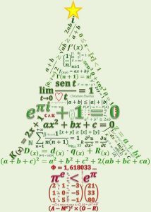 Portada de matemáticas de navidad